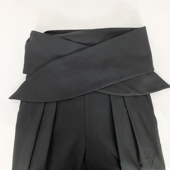 🟢 IRO CELEBRATE BLACK FRONT TIE CROPPED DRESS PANTS - XS - Picture 5 of 9